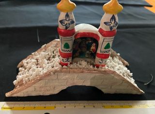 Mini presepe peruviano  con statuine su ponte