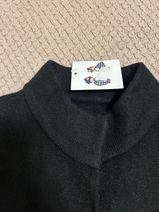 Cappotto donna maniche corte nero taglia unica