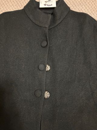 Cappotto donna maniche corte nero taglia unica