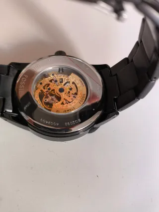 Reloj Fossil Flynn Automático Hombre Negro/Oro