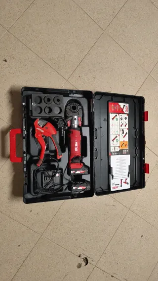 Prensa multicapa Virax con 2 baterías