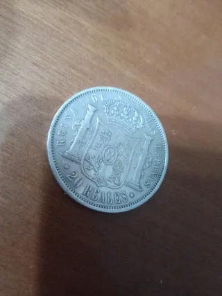 Moneda Plata Isabel II 1864