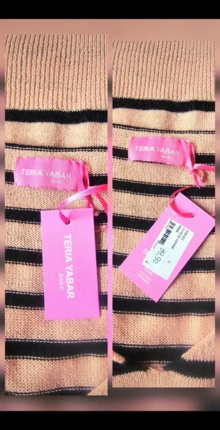 Delicioso jersey over fluido irregular rosa palo