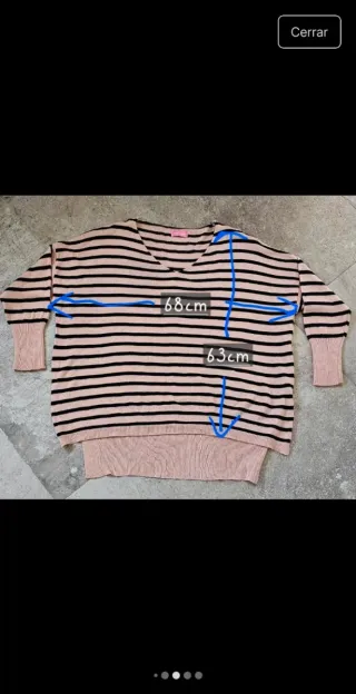 Delicioso jersey over fluido irregular rosa palo