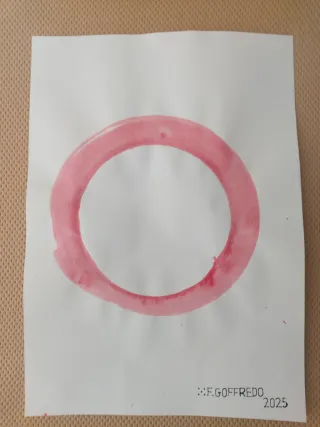 Disegno astratto cerchio rosso