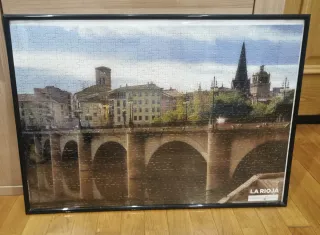 Cuadro Puzzle La Rioja con Marco negro