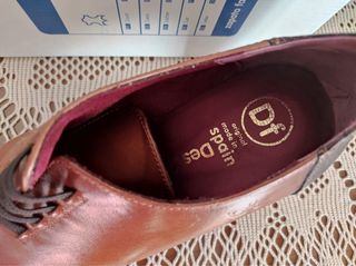 Botín tacón cuero marrón Descansflex