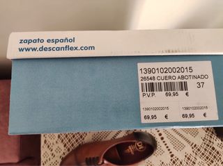 Botín tacón cuero marrón Descansflex