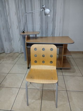 Escritorio juvenil madera y metal