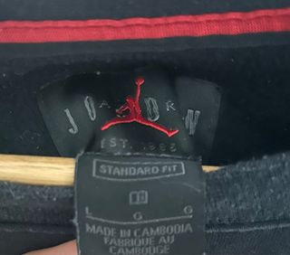 Sudadera Jordan Negra Talla L