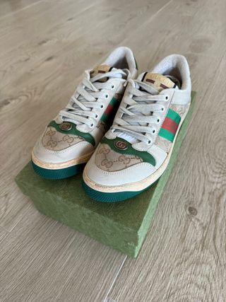 Zapatillas Gucci Screener Beige/Verde Talla 37