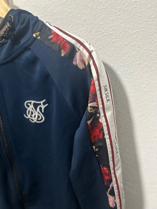 Sudadera SikSilk Talla S Azul con Estampado