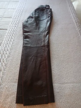 Pantalones de piel marrones