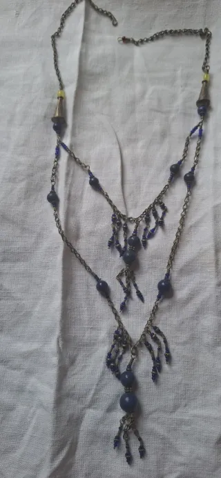 Collana Argento Indiano Blu