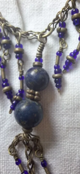 Collana Argento Indiano Blu