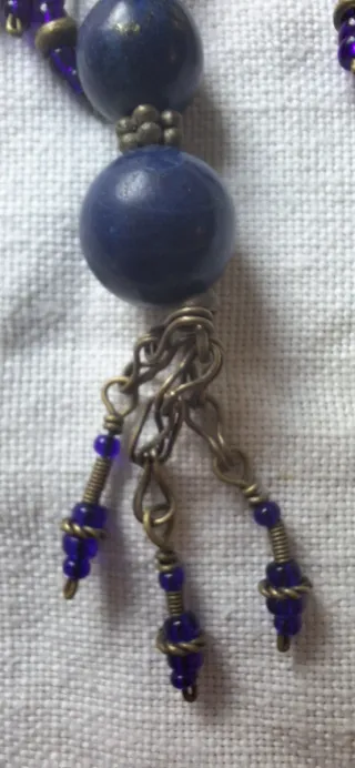 Collana Argento Indiano Blu