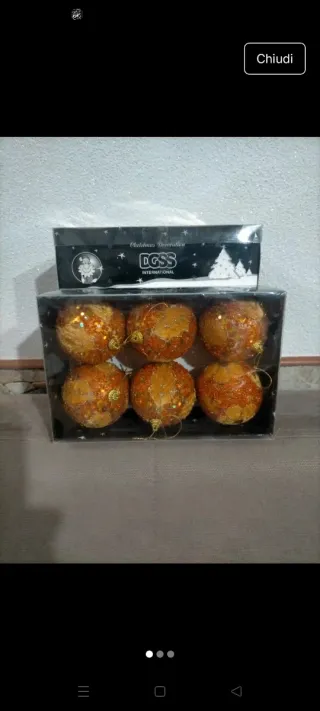 Sfere natalizie DGSS International oro/arancio