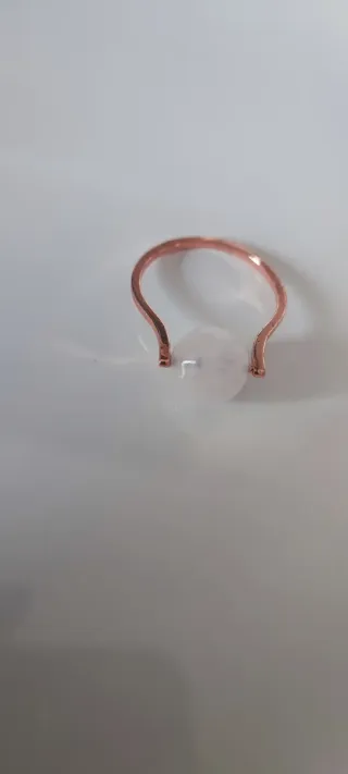 Anillo Acero Rosa Cuarzo