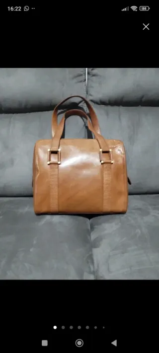 Bauletto vintage La Salamandra pelle marrone