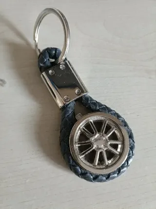 Portachiavi Bagutta Pelle e Acciaio