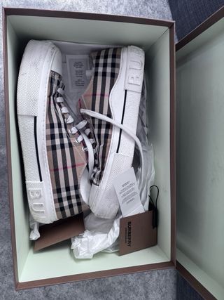 Scarpe Burberry Check Beige Multicolor