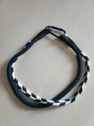 Portachiavi corda blu e bianco