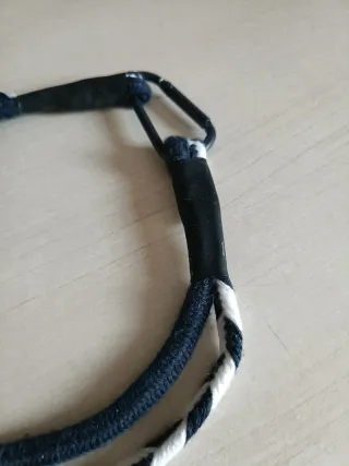 Portachiavi corda blu e bianco