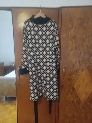 Abito invernale elegante fantasia geometrica