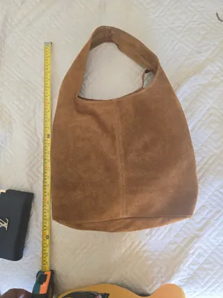 Borsa vera pelle scamosciata made in italy