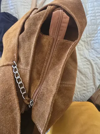 Borsa vera pelle scamosciata made in italy