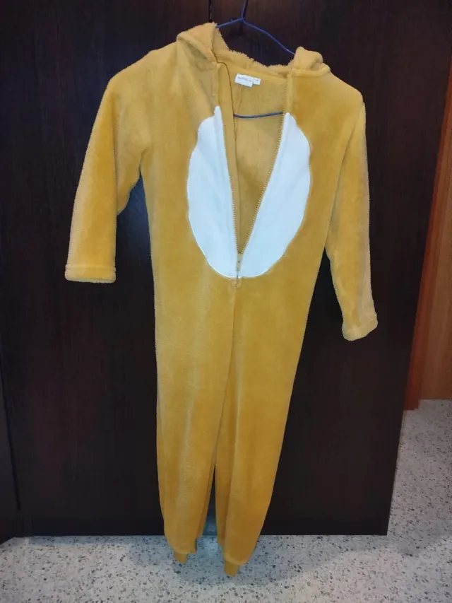 Pijama entero infantil oso naranja