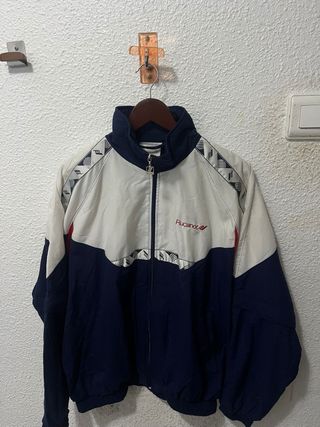 Chaqueta Rucanor Vintage Azul y Blanca