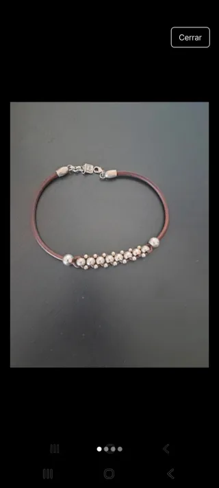 Pulsera Cuero y Plata