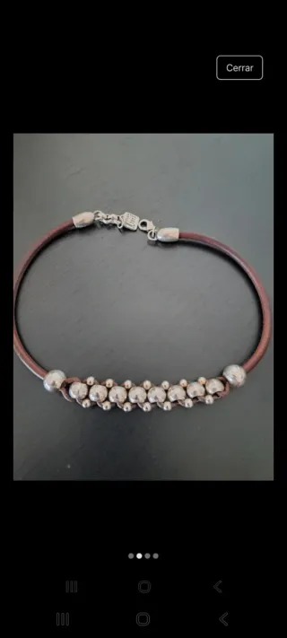 Pulsera Cuero y Plata