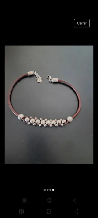 Pulsera Cuero y Plata