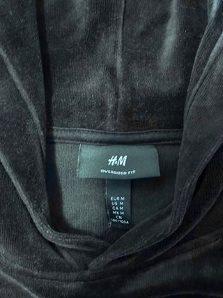 Felpa H&M Velluto Nera