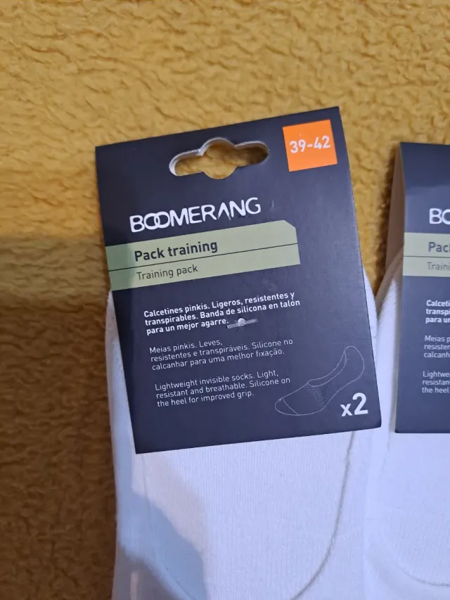 Calcetines training Boomerang 39-42 blanco o negro