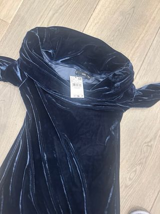 Vestido Terciopelo Azul ETIQUETAS