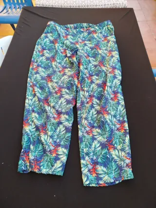 Pantalones Mallas Estampado Tropical