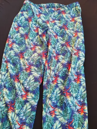 Pantalones Mallas Estampado Tropical