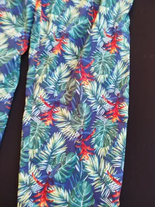 Pantalones Mallas Estampado Tropical