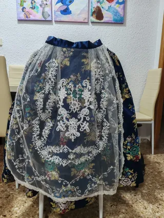 Traje Fallera Niña 7-8 Años Azul