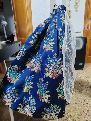 Traje Fallera Niña 7-8 Años Azul