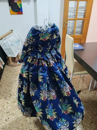 Traje Fallera Niña 7-8 Años Azul