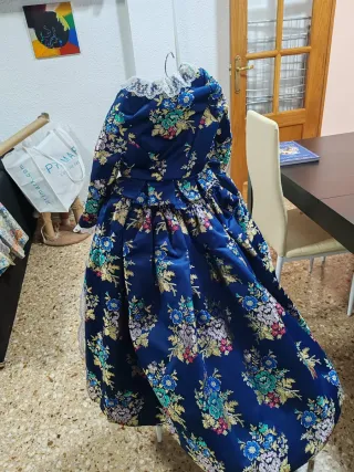Traje Fallera Niña 7-8 Años Azul