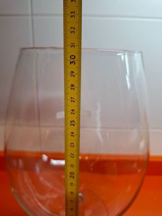 2 copas grandes de cristal decorativas