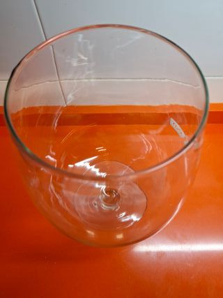 2 copas grandes de cristal decorativas