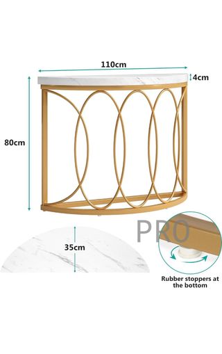 Tavolo consolle dorato, tavolino Tribesigns