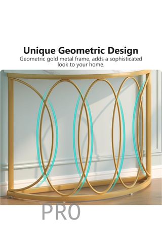 Tavolo consolle dorato, tavolino Tribesigns