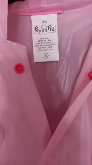 Capa Chuva Peppa Pig Rosa T.6A Nova